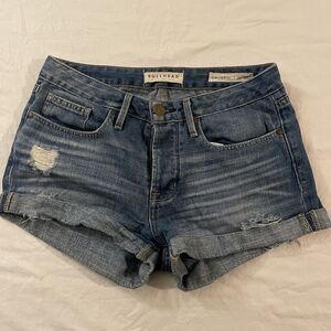 Bullhead Girlfriend Shorts Size 26 Button Fly Cuffed‎ Distressed